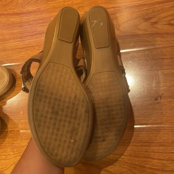 WOMENS NINE WEST wedge sandals BROWN SIZE 10 - Picture 7 of 8